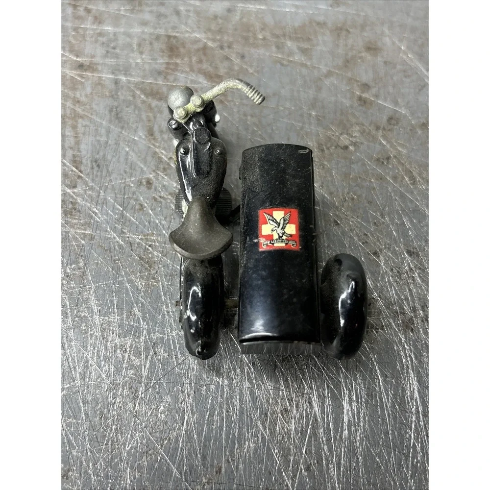 TEKNO DENMARK 764 HARLEY DAVIDSON‎ MOTOR CYCLE WITH SIDECAR BLACK MISSING PART